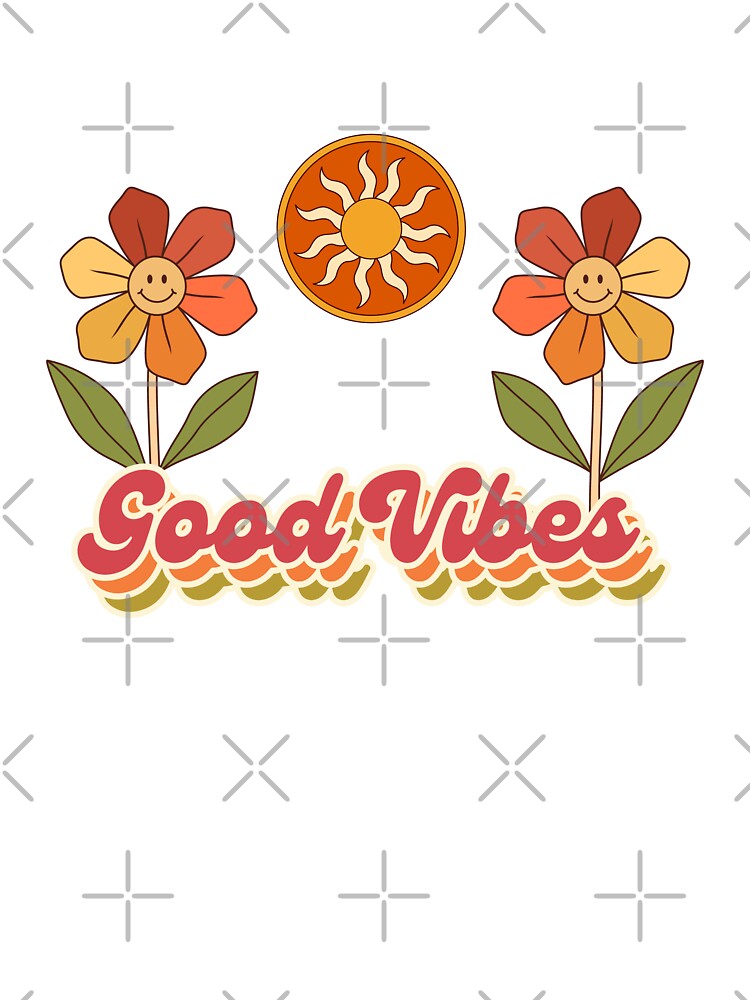 Good Vibes Retro Hippie Flowers by JadasArtDesigns T-Shirts, Hoodie, Sweatshirt | BlankRebels.com (Image 3)