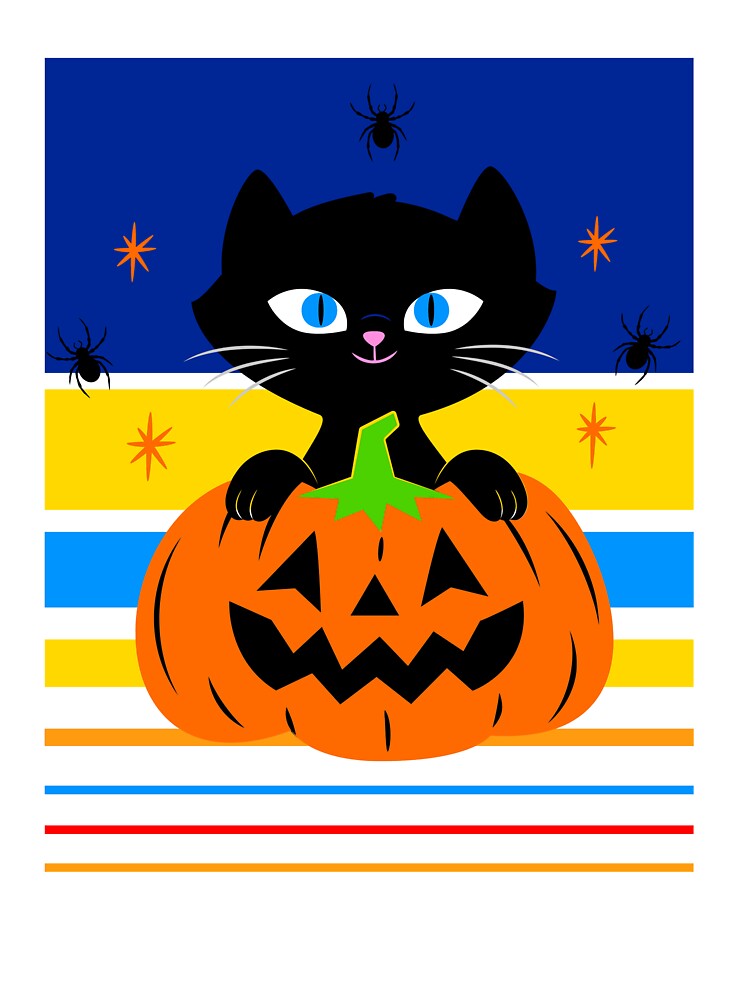 Halloween Black Cat Jack O Lantern by Sartoris Art T-Shirts, Hoodie, Sweatshirt | BlankRebels.com (Image 2)