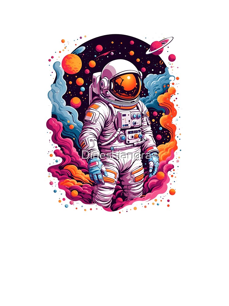 Astronaut Sticker by Dineshjangra T-Shirts, Hoodie, Sweatshirt | BlankRebels.com (Image 3)