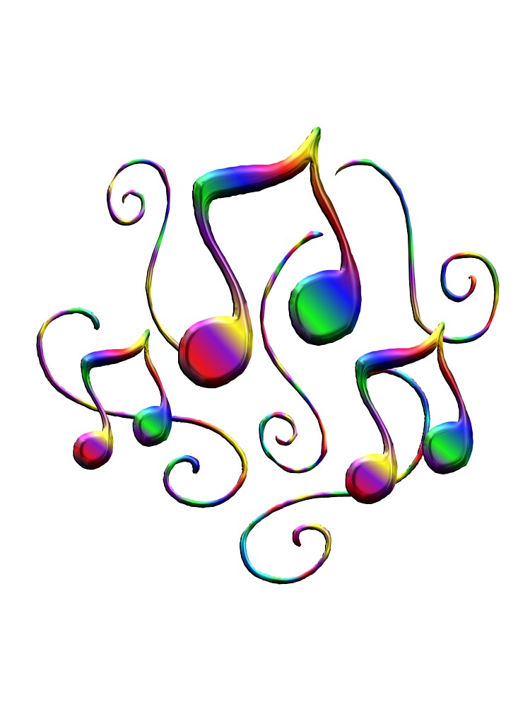 Colorful Music Notes and Fun Swirls by CoolDoodles T-Shirts, Hoodie, Sweatshirt | BlankRebels.com (Image 3)