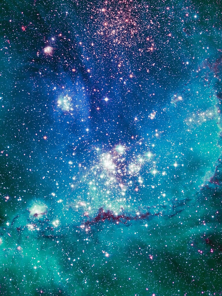 Turquoise Blue Star Galaxy, Cosmos by newburyboutique T-Shirts, Hoodie, Sweatshirt | BlankRebels.com (Image 3)