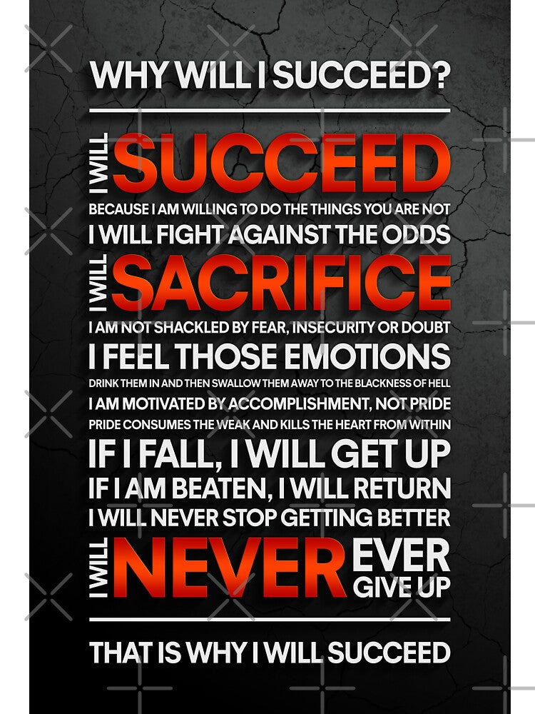 I Will Succeed: Typography Art by Kasner T-Shirts, Hoodie, Sweatshirt | BlankRebels.com (Image 3)