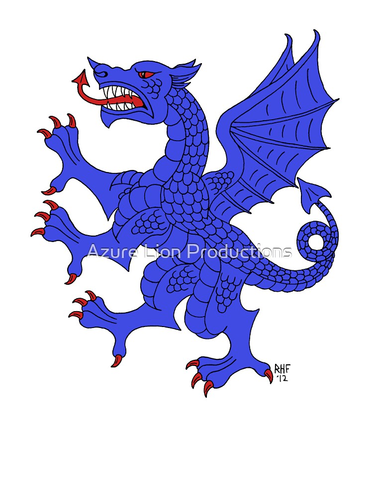 Blue Dragon by Azure Lion Productions T-Shirts, Hoodie, Sweatshirt | BlankRebels.com (Image 3)