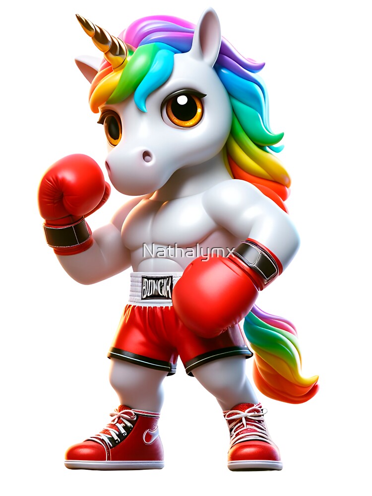 Cute Rainbow Unicorn Boxer by Nathalymx T-Shirts, Hoodie, Sweatshirt | BlankRebels.com (Image 3)
