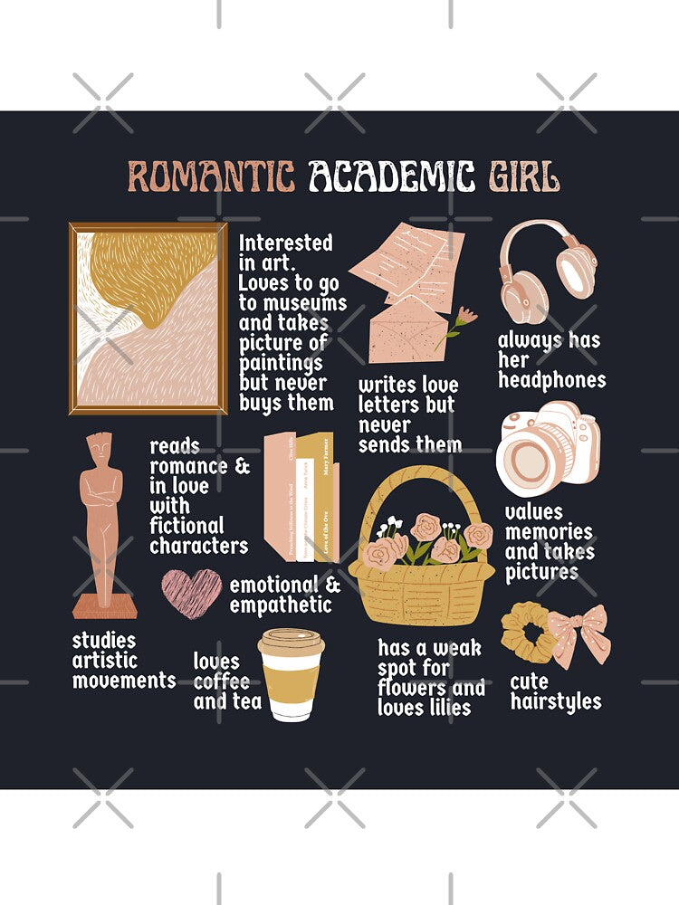 Romantic academic girl - Dark background by Athenasgirl T-Shirts, Hoodie, Sweatshirt | BlankRebels.com (Image 3)