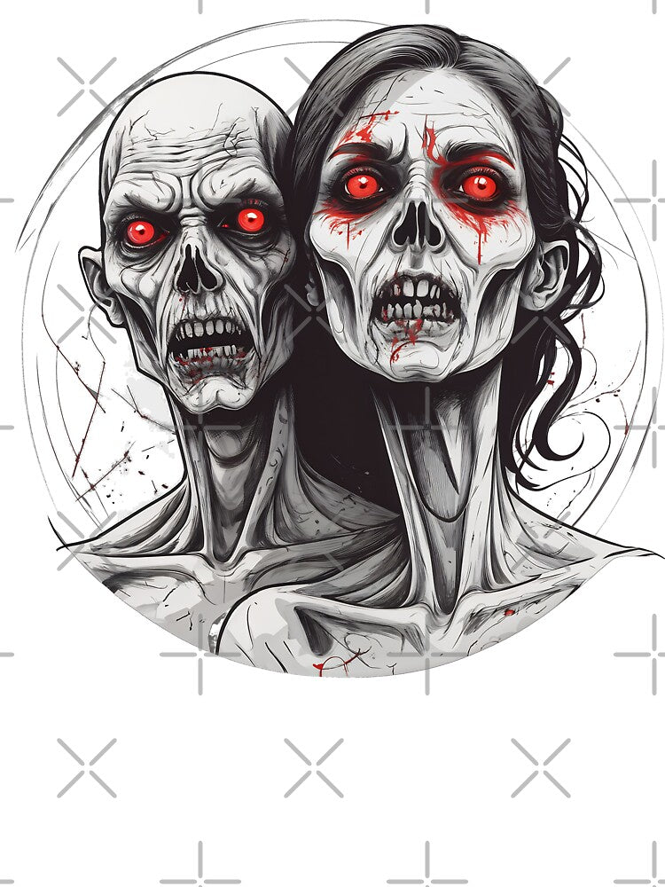 Zombie Couple - Bloody Couple Portrait by NightTimeJ T-Shirts, Hoodie, Sweatshirt | BlankRebels.com (Image 3)