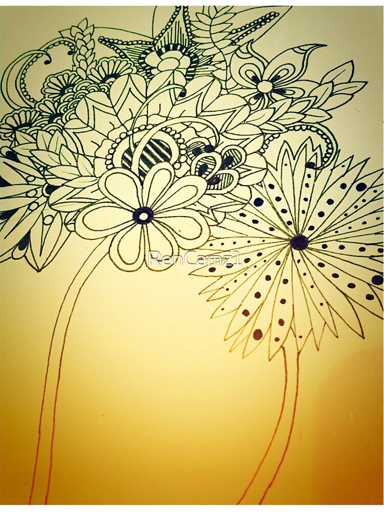 Floral Doodle by RenCamz1 T-Shirts, Hoodie, Sweatshirt | BlankRebels.com (Image 3)