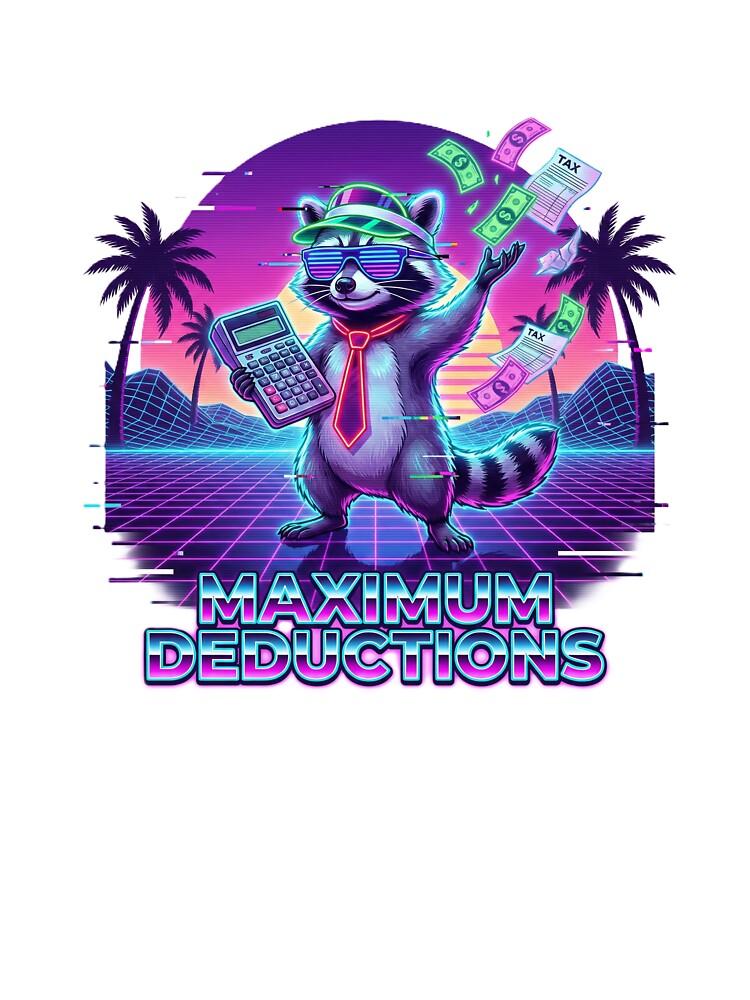 Maximum Deductions Vaporwave Raccoon by RaccoonCPA T-Shirts, Hoodie, Sweatshirt | BlankRebels.com (Image 3)
