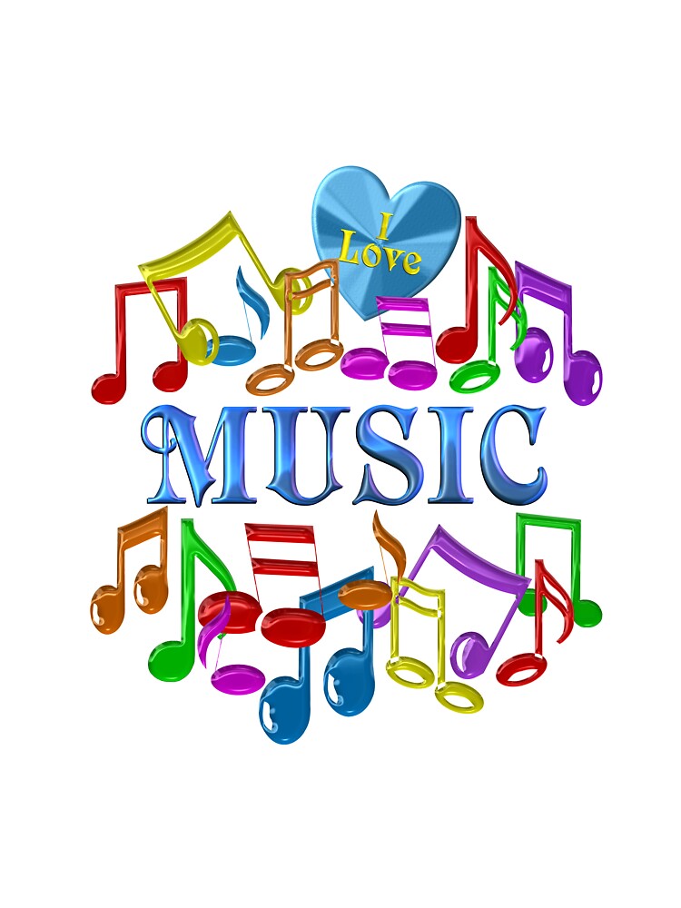 I Love Music by CoolDoodles T-Shirts, Hoodie, Sweatshirt | BlankRebels.com (Image 3)