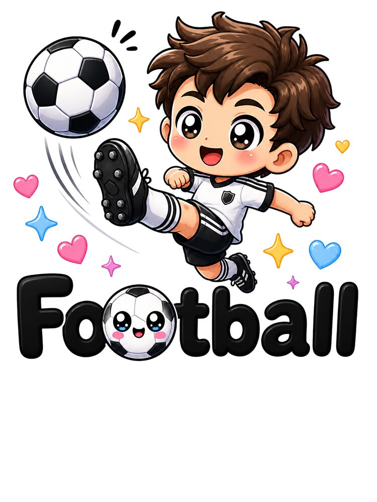 Kawaii Football Player | Cute Anime Chibi Sports Aesthetic by Dulxoz
