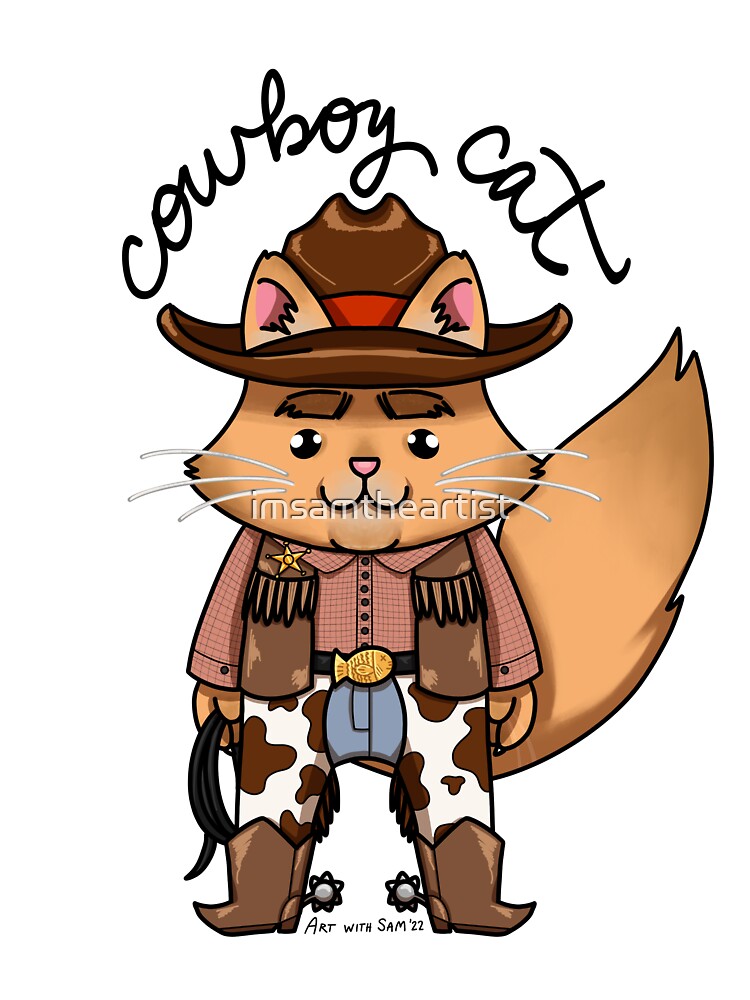 Cowboy Cat by imsamtheartist T-Shirts, Hoodie, Sweatshirt | BlankRebels.com (Image 3)