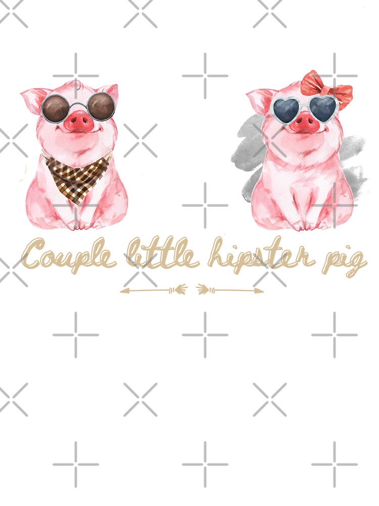 Couple little hipster pig by GalenoBuffet T-Shirts, Hoodie, Sweatshirt | BlankRebels.com (Image 3)