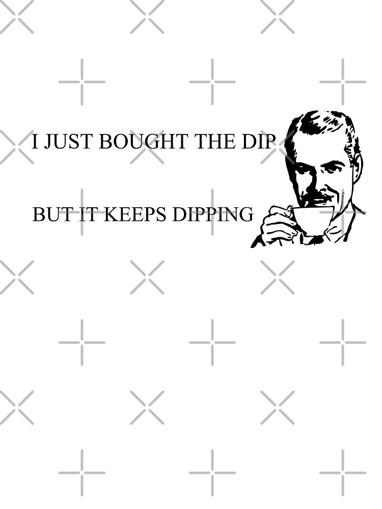 I Just Bought the Dip and it Keeps Dipping Cryptocurrency Moody Noir Portrait of Man Sipping Coffee Trading... (Image 3)