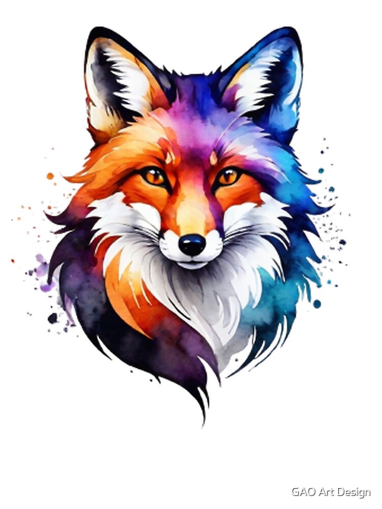 Watercolor fox T-shirt / Hoodie by GAO Art Design Sweatshirt | BlankRebels.com (Image 3)