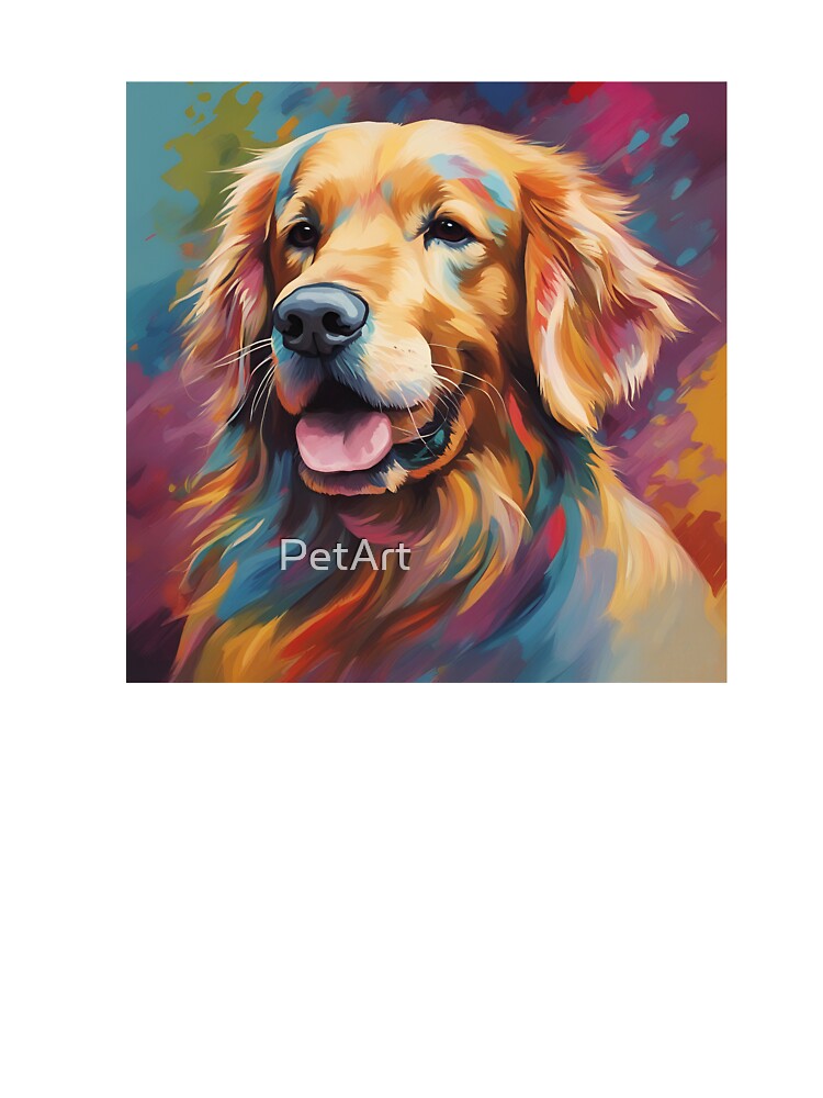 Golden Retriever Dog Color Painting by PetArt  ⭐⭐⭐⭐⭐ T-Shirts, Hoodie, Sweatshirt | BlankRebels.com (Image 3)