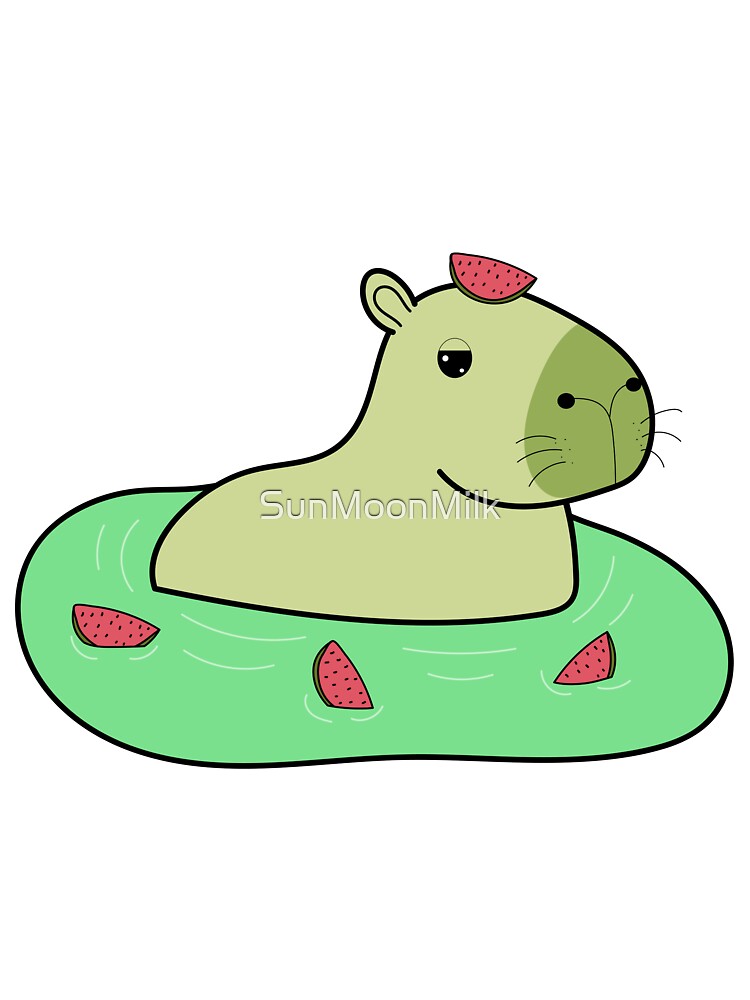 Kawaii Watermelon Capybara T-Shirts, Hoodie, Sweatshirt