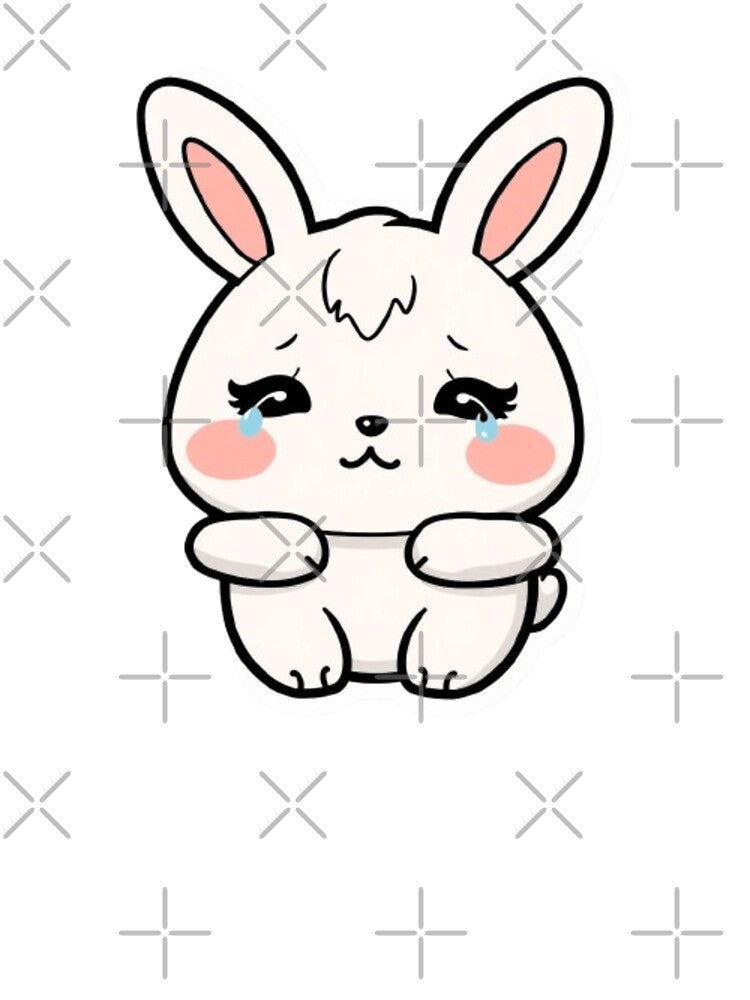 Crying Bunny Kawaii Pastel by PastelPaws Atelier T-Shirts, Hoodie, Sweatshirt | BlankRebels.com (Image 3)