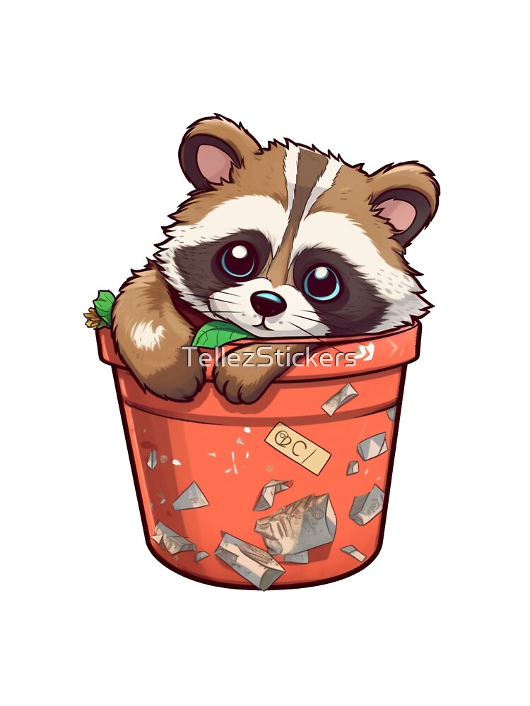 cute little raccoon sticker by TellezStickers T-Shirts, Hoodie, Sweatshirt | BlankRebels.com (Image 3)
