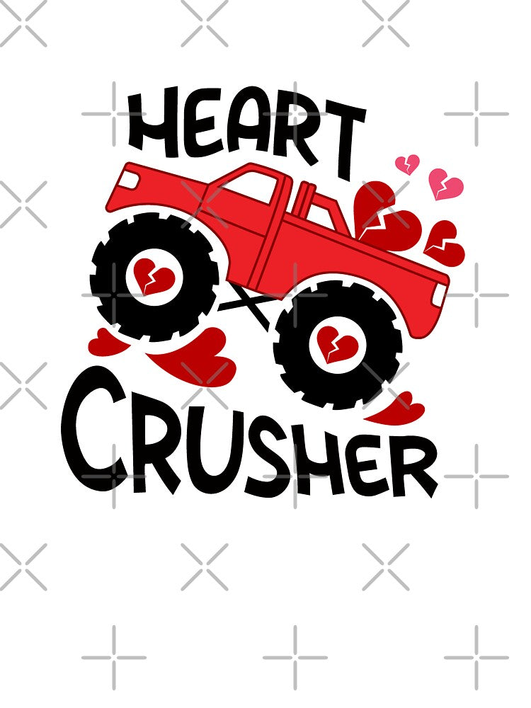Heart Crusher, Boys Valentine Gift, Funny Kids Valentines, Monster Truck by Cristina Galerina T-Shirts, Hoodie,... (Image 3)
