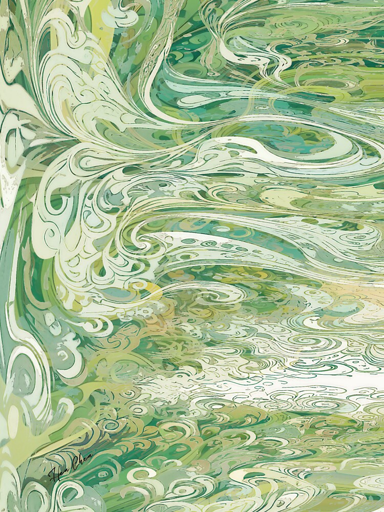 Retro psychedelic green abstract by Hen-C-Art T-Shirts, Hoodie, Sweatshirt | BlankRebels.com (Image 3)