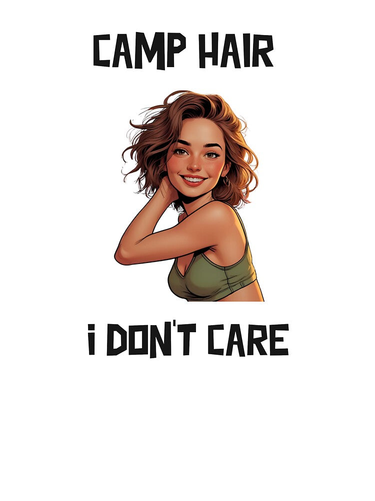Camp Hair I Don't Care (Camping) by Danny's Tees Hoodie, Sweatshirt | BlankRebels.com (Image 3)