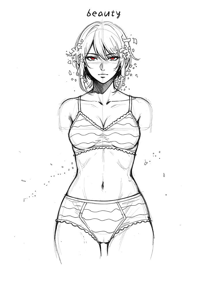 Beautiful Girl Manga Sketch by Shigen16 T-Shirts, Hoodie, Sweatshirt | BlankRebels.com (Image 3)