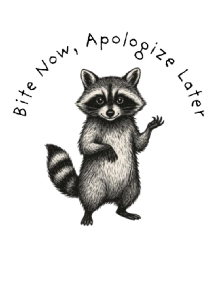 Bite Now Apologize Later Shirt, Funny Raccoon Shirt, Trash Panda Meme Shirt, Sarcastic Saying Shirt, Cute... (Image 3)