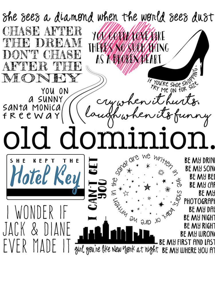 Old Dominion Lyrics 	 Scoop by jammndjhlx96 T-Shirts, Hoodie, Sweatshirt | BlankRebels.com (Image 3)