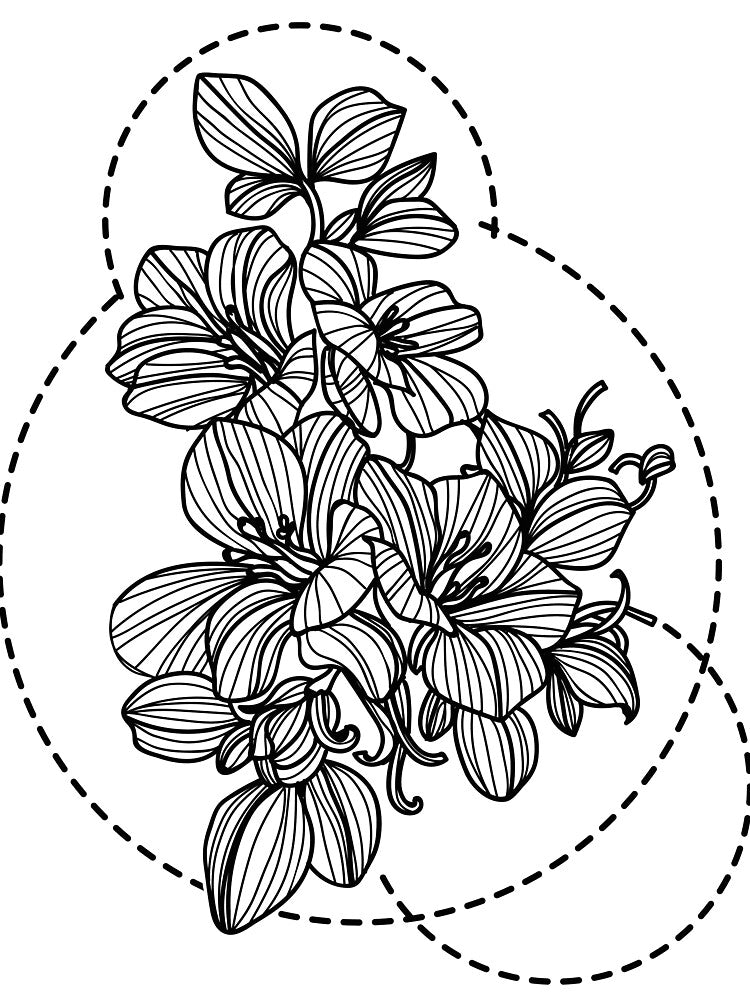 Tattoo Lined Art Flower Draw by VerboShop