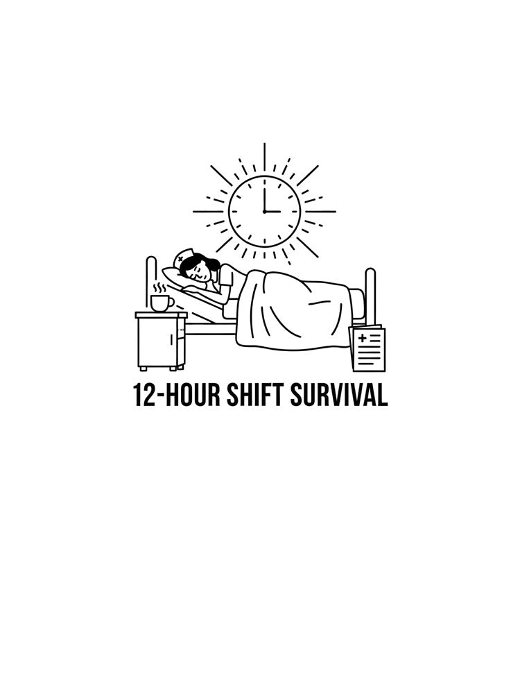Nurse Sticker - 12 Hour Shift Minimalist Gift by OrikuStudio T-Shirts, Hoodie, Sweatshirt | BlankRebels.com (Image 3)