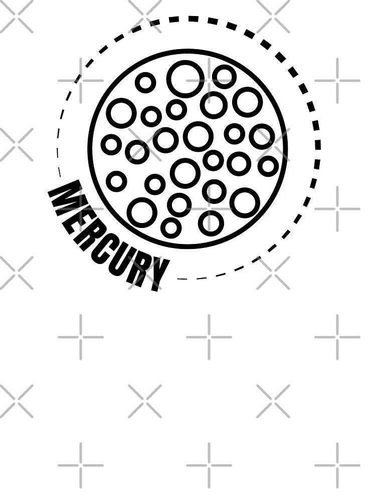 Planet Mercury (BLACK DESIGN) by EleannaInSpace T-Shirts, Hoodie, Sweatshirt | BlankRebels.com (Image 3)