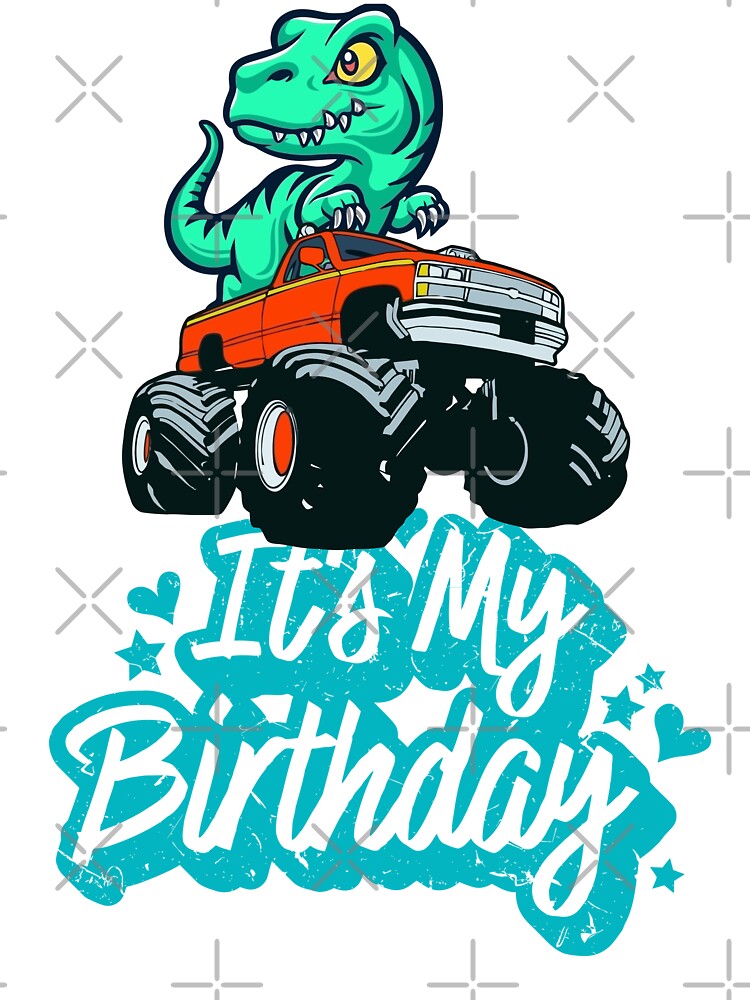 Truck T-Rex Party Dinosaur Birthday Dinosaur Squad It's My Birthday Kids Youth Boys Girls Cute Dinosaur Kawaii... (Image 3)