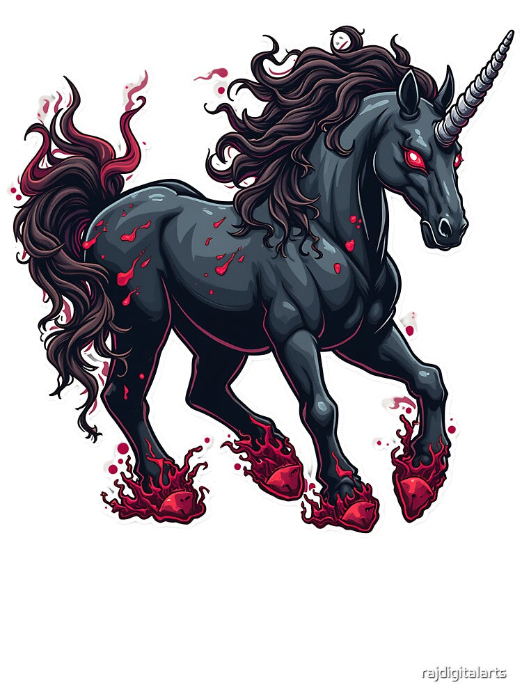 gothic unicorn by rajdigitalarts T-Shirts, Hoodie, Sweatshirt | BlankRebels.com (Image 3)