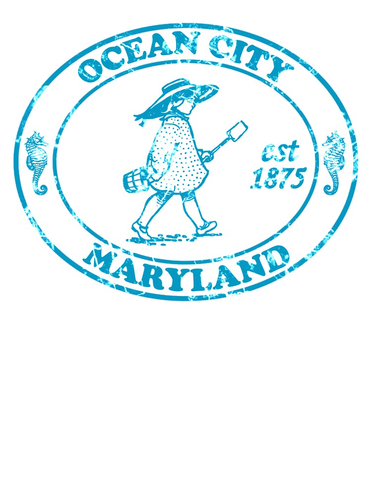Vintage Ocean City Maryland Logo by mrtraz T-Shirts, Hoodie, Sweatshirt | BlankRebels.com (Image 3)