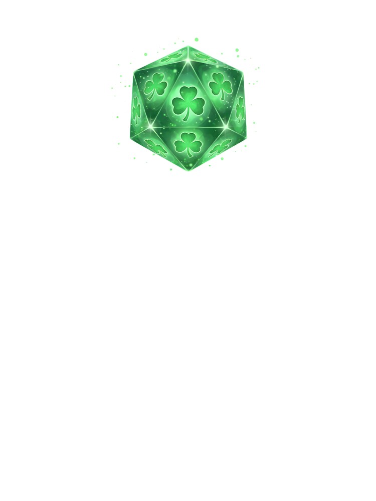 Lucky D20 Shamrock Fantasy Dice by Kvarny T-Shirts, Hoodie, Sweatshirt | BlankRebels.com (Image 3)