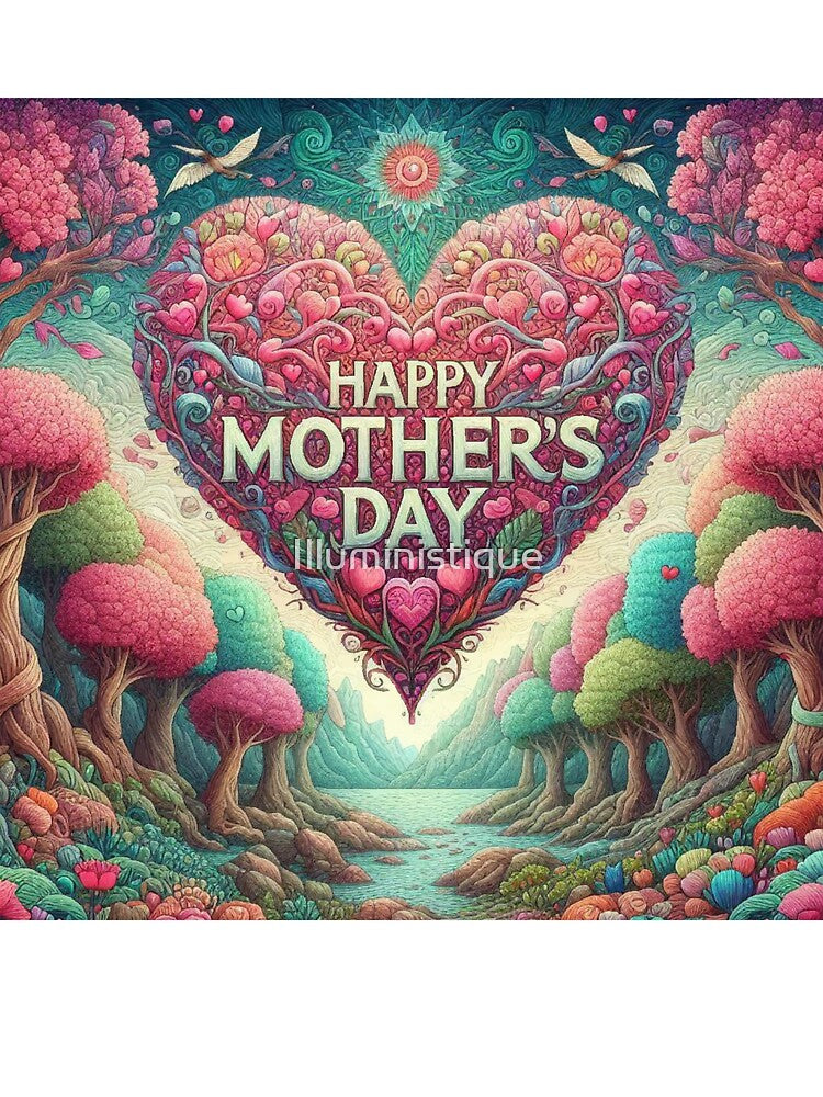 Heart Mothers Day Vibrant tree Forest by Illuministique T-Shirts, Hoodie, Sweatshirt | BlankRebels.com (Image 3)