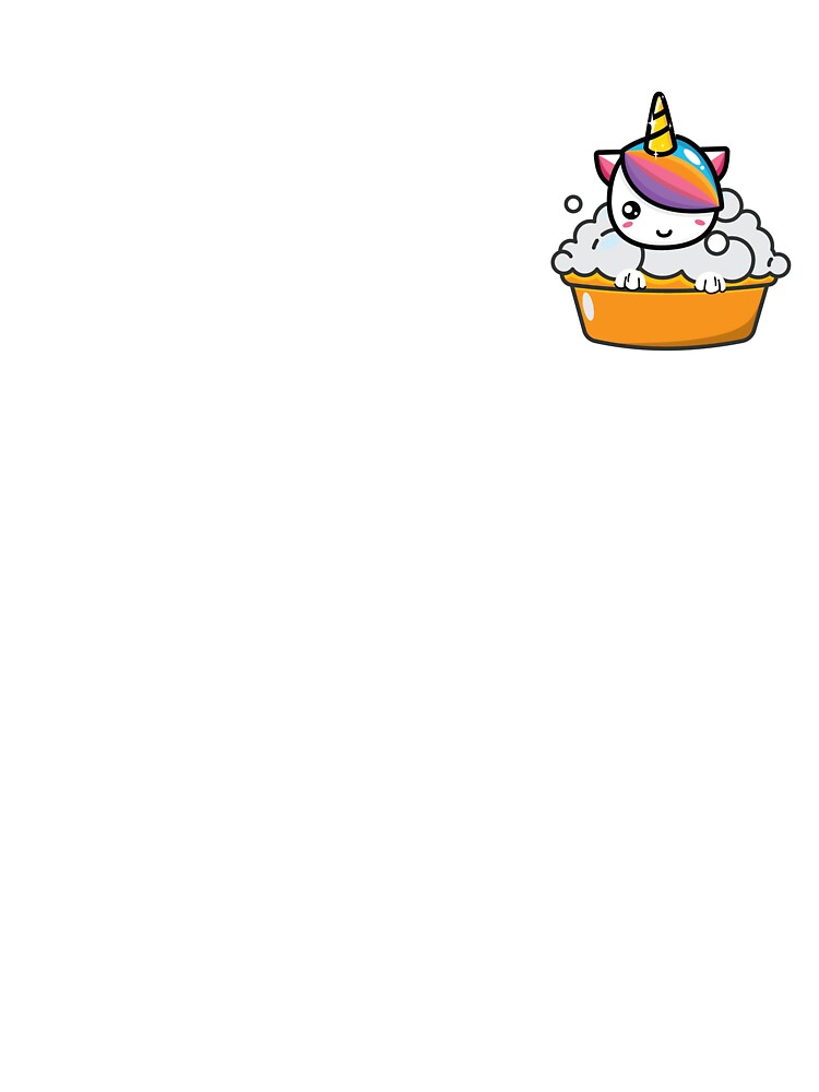 Kawaii Unicorn Rainbow In Bath Tub Cute Blushing Animal by Simplyy  Unique T-Shirts, Hoodie, Sweatshirt (Image 3)
