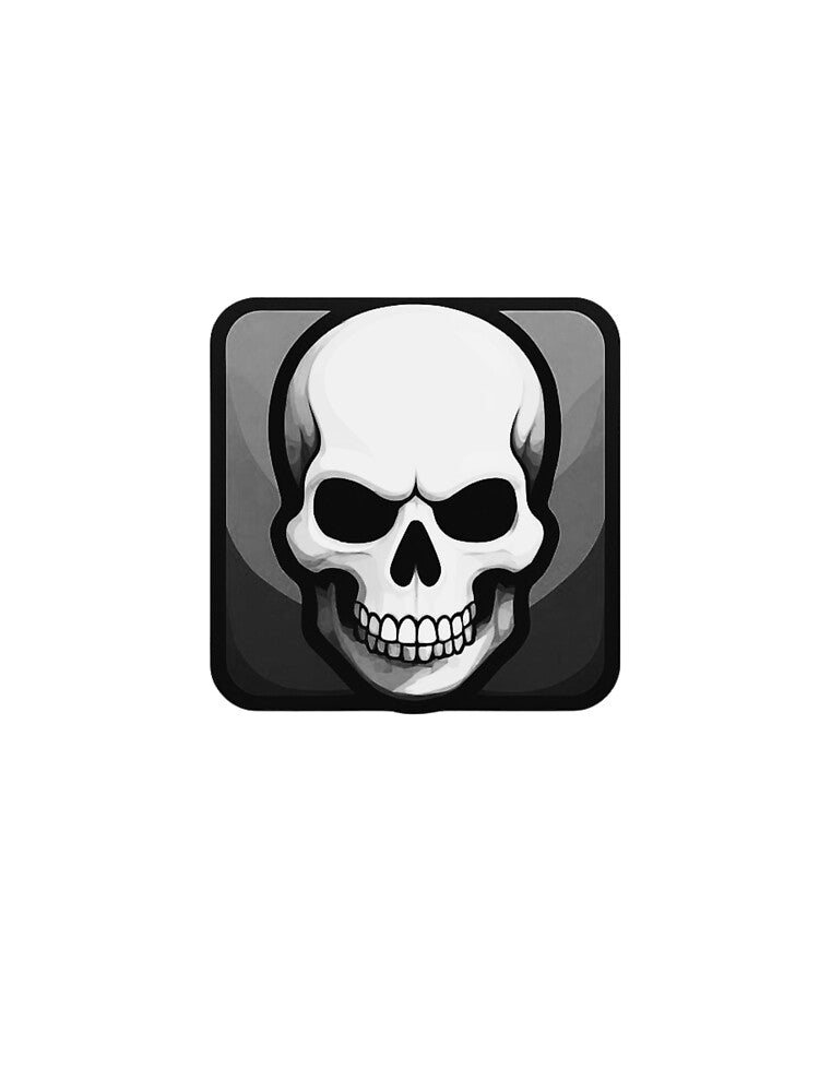 Dark Skull Square Icon Black and White by RED-MOUSE T-Shirts, Hoodie, Sweatshirt | BlankRebels.com (Image 3)