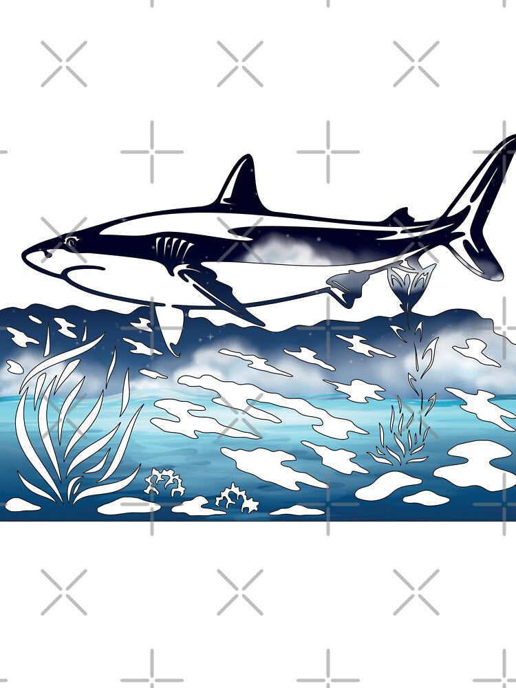 Ocean At Night Reef Shark by damonasplace T-Shirts, Hoodie, Sweatshirt | BlankRebels.com (Image 3)