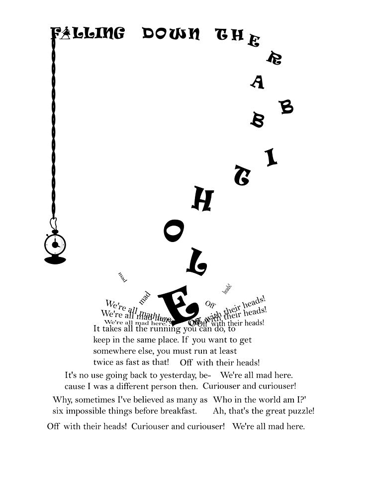Alice in Wonderland Typography by FireflyStudi0s T-Shirts, Hoodie, Sweatshirt | BlankRebels.com (Image 3)