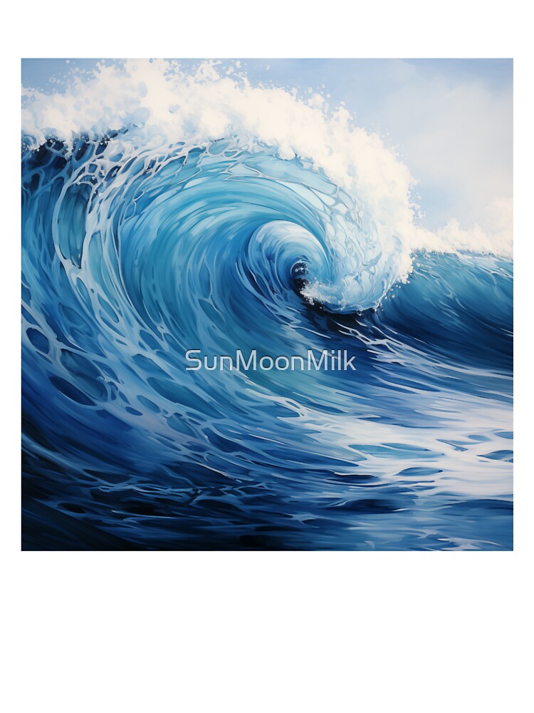 Blue Ocean Waves by SunMoonMilk T-Shirts, Hoodie, Sweatshirt | BlankRebels.com (Image 3)