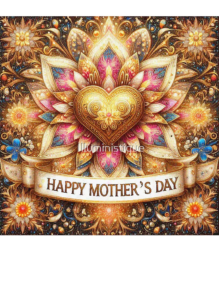 Golden Floral Heart for Mothers Day Gift ideas by Illuministique T-Shirts, Hoodie, Sweatshirt | BlankRebels.com (Image 3)