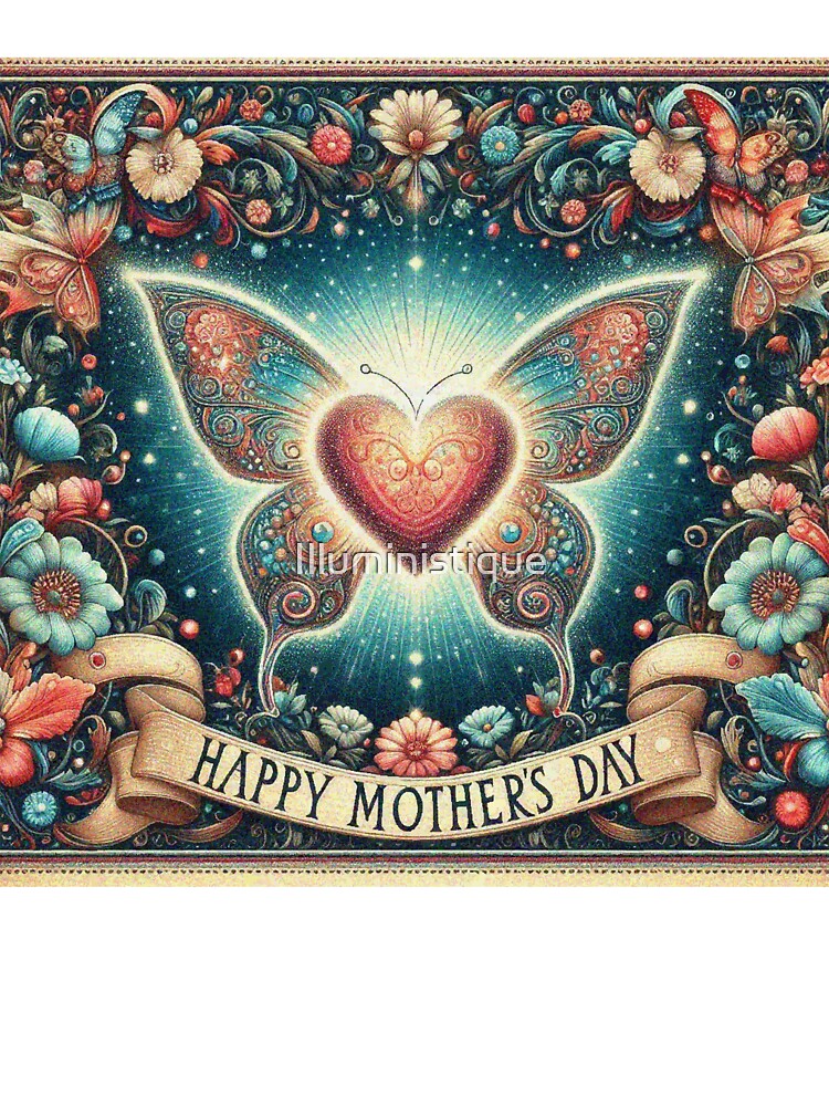 Butterfly Heart Mothers Day Flower floral by Illuministique T-Shirts, Hoodie, Sweatshirt | BlankRebels.com (Image 3)