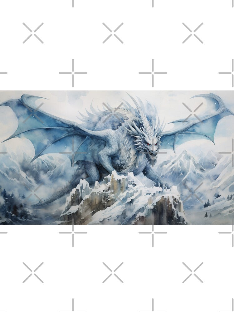 Dark Fantasy Watercolor - Peaceful Winter Dragon by Fantasy Masterpiece T-Shirts, Hoodie, Sweatshirt (Image 3)