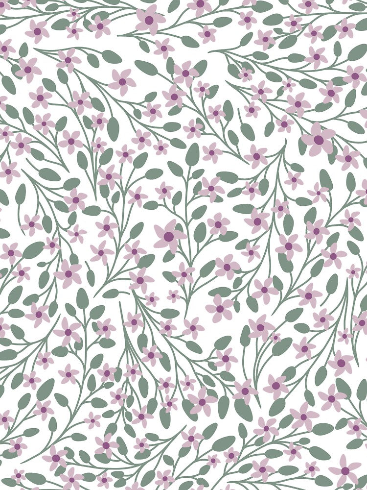 Pastel Green and Violet Floral Pattern by Kalite T-Shirts, Hoodie, Sweatshirt | BlankRebels.com (Image 3)