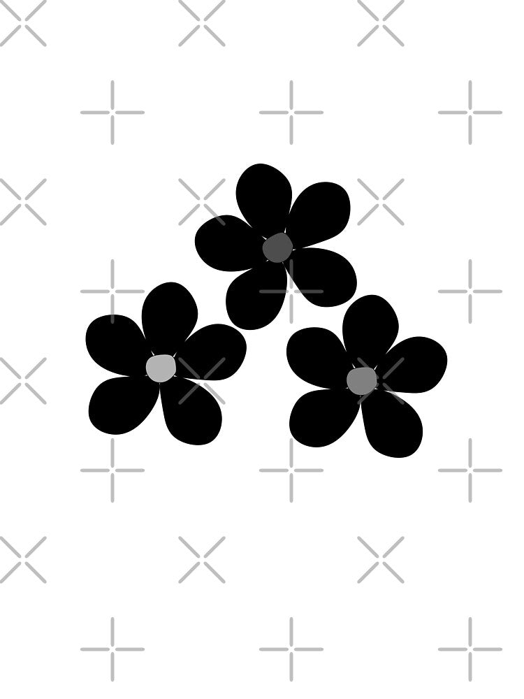 black flowers sticker by Mewnew T-Shirts, Hoodie, Sweatshirt | BlankRebels.com (Image 3)