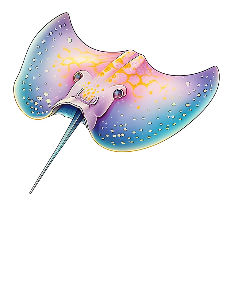 Vivid Painterly Stingray by UtterlyCutterly T-Shirts, Hoodie, Sweatshirt | BlankRebels.com (Image 3)