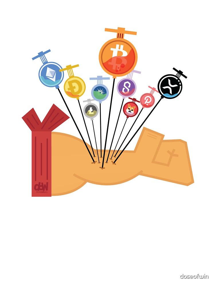 Crypto Shot Arm Injection Cryptocurrency IV Infusion Vaccine Bitcoin XRP Dogecoin Litecoin Shib Inu by... (Image 3)