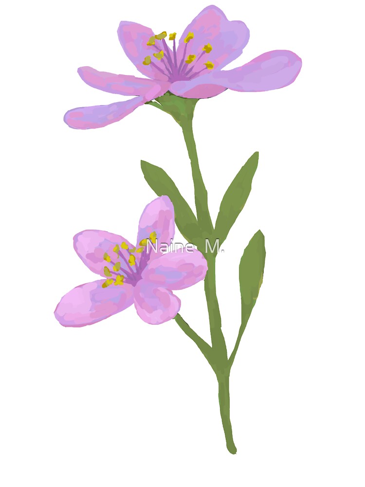Delicate Purple Flower by Naine  M. T-Shirts, Hoodie, Sweatshirt | BlankRebels.com (Image 3)