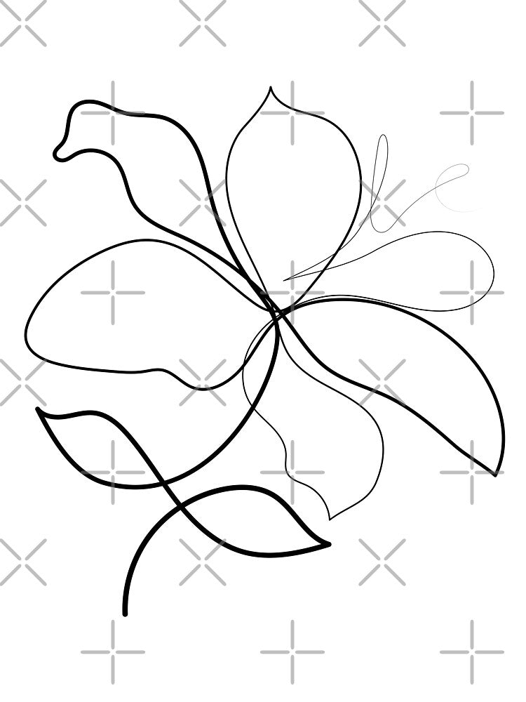 Lily Minimal art | One Line Drawing | One Line Art by One-Line-Artist T-Shirts, Hoodie, Sweatshirt (Image 3)